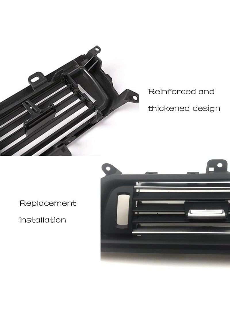 لـ سيارة BMW السلسلة 5 F10 F11 لعامَي 2011-2016 فتحة التكيف الهوائي AC، غطاء تبديل فتحة التكيف الهوائية المركزية شبكة فتحة التكيف الهوائية في لوحة القيادة والمنصة 520i 528i 530i 535d 535i 550i (يسار) - Image 2
